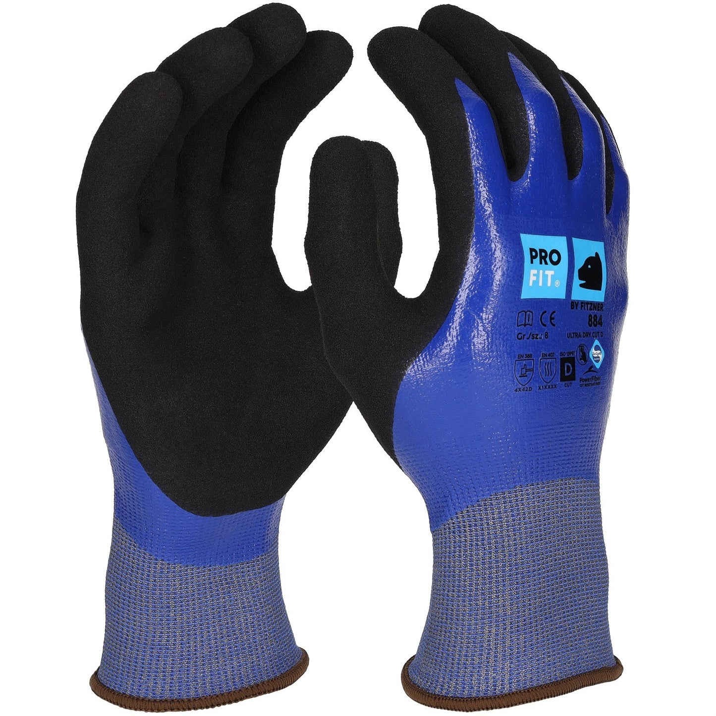 Nitril Schnittschutzhandschuh "Ultra Dry Cut D", blau